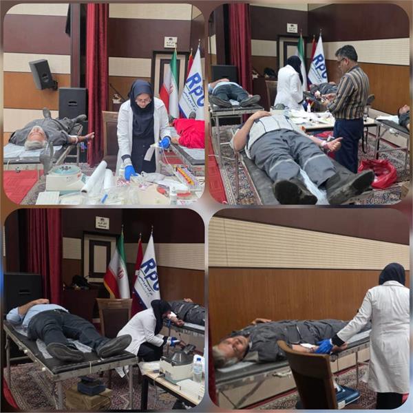 عملیات خون‌گیری در شرکت پتروشیمی رازی